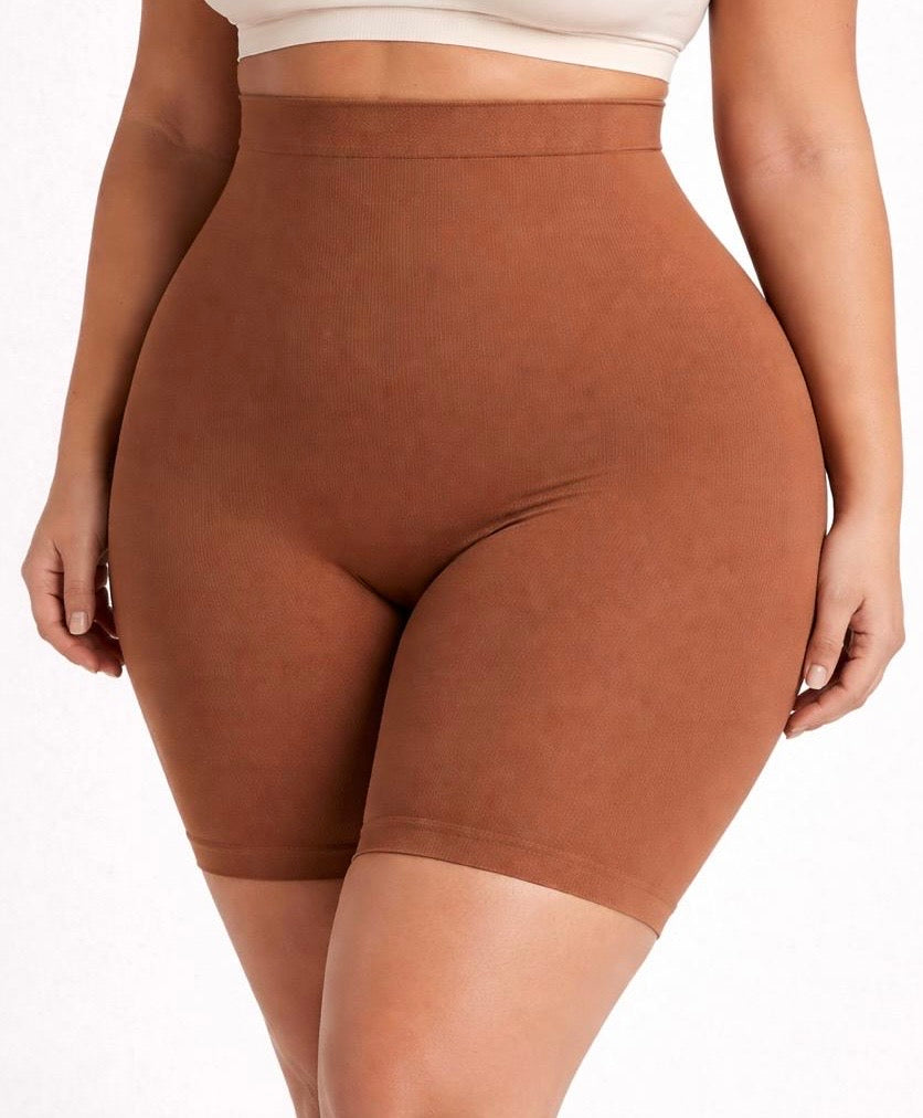 High-Waisted Seamless Shapewear Shorts – Tummy Control & Thigh Slimming