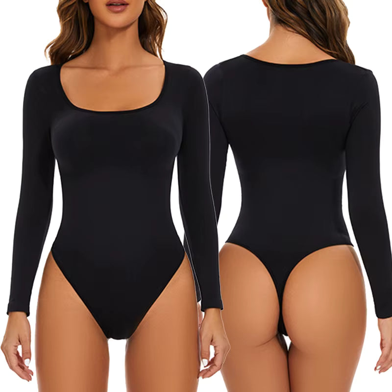 Sculpting Square Neck Bodysuit for Women – Soft Stretch Shaping Bodysuit - Designed to flatter every body.