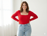 Sculpting Square Neck Bodysuit for Women – Soft Stretch Shaping Bodysuit - Designed to flatter every body.