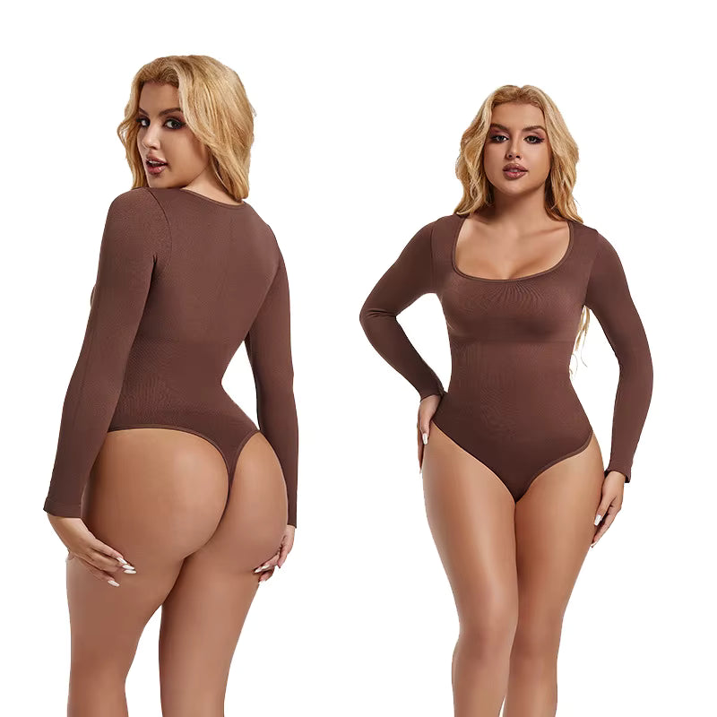 Sculpting Square Neck Bodysuit for Women – Soft Stretch Shaping Bodysuit - Designed to flatter every body.